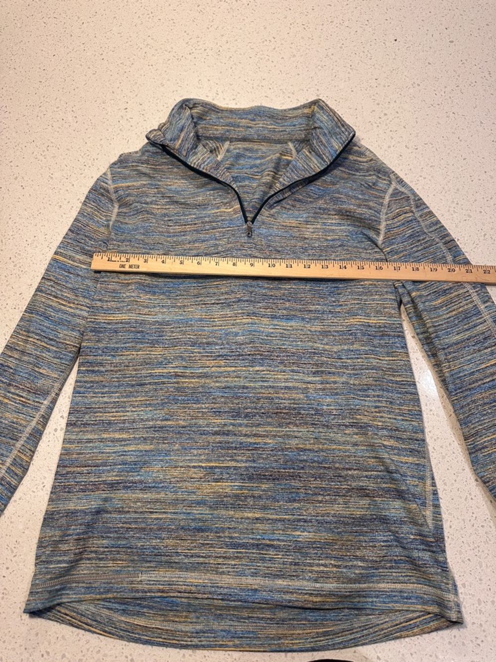 lululemon athletica Blue Heathered Quarter-Zip Pullover